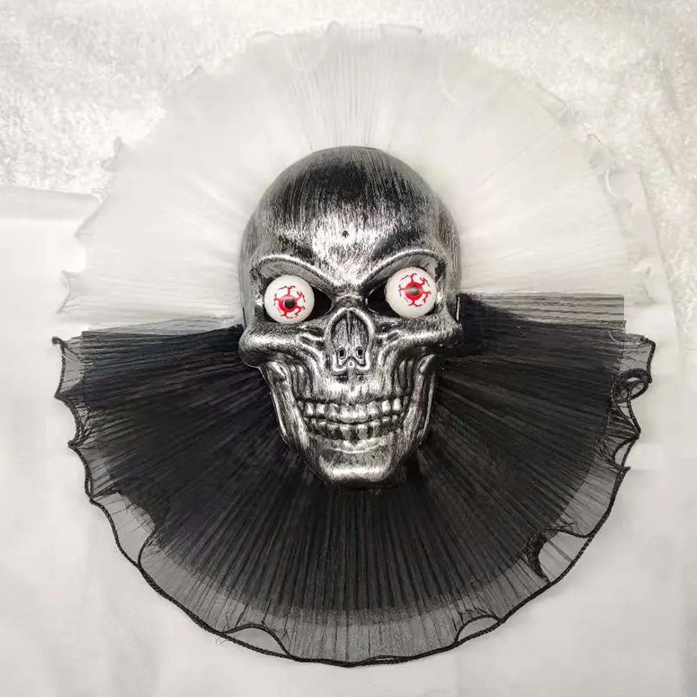 

Halloween Skull Wreath Door Hanging Wreath Skull Decoration Haunted House Pendant Ghost Festival Horror Party Pendant Props New