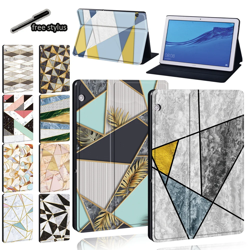 

Tablet Case for Huawei MediaPad M5 Lite 10.1/M5 10.8/MediaPad T5 10 10.1/T3 8.0/T3 10 9.6 Inch Shockproof Cover Case + Stylus