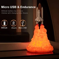 2020 new dropshipping space shuttle lamp and moon lamps in night light by 3d print for space lovers rocket lamp galactics lights