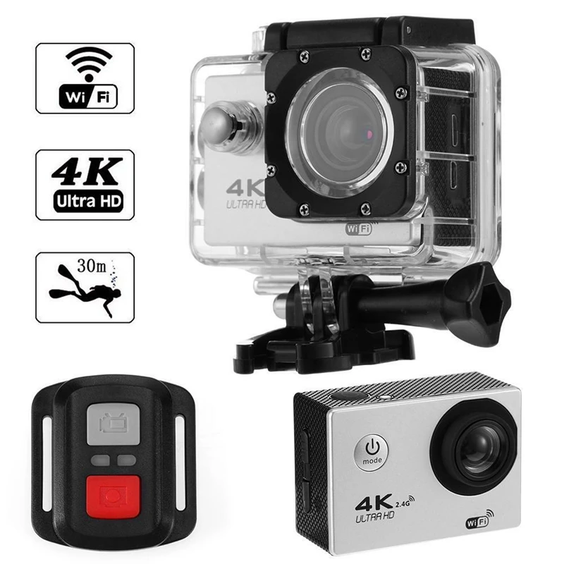 HD 4K Wifi Экшн камера Спортивная 1080P Hd 16Mp шлем водонепроницаемый видео запись Dv