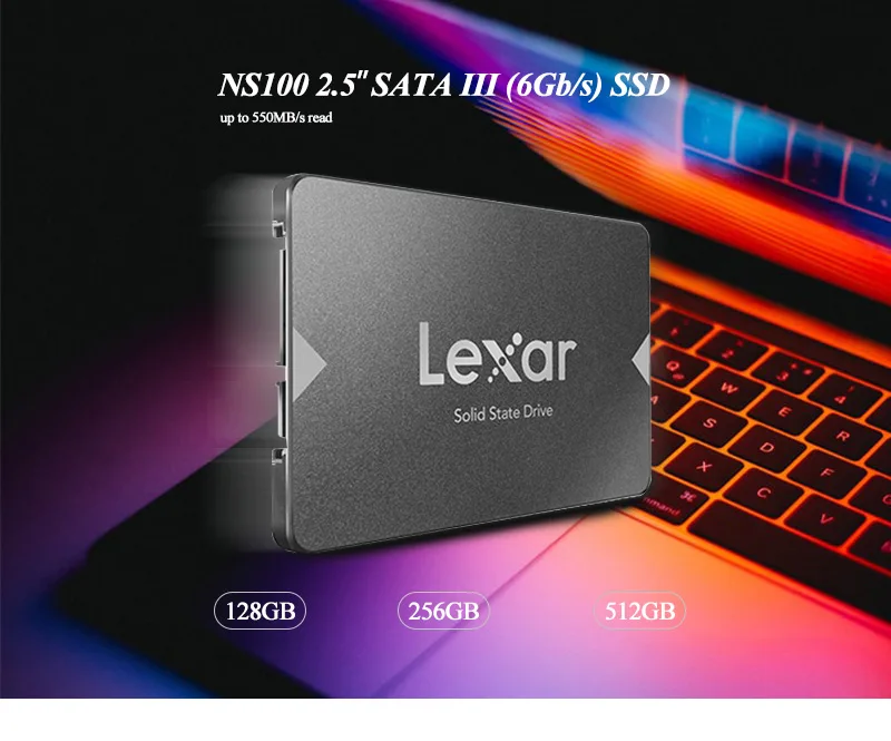 Lexar NS100 2," SATA 3 SSD 128 ГБ 256 ГБ Внутренний твердотельный накопитель 512 ГБ HD Жесткий диск высокая скорость для ноутбука Настольный ПК