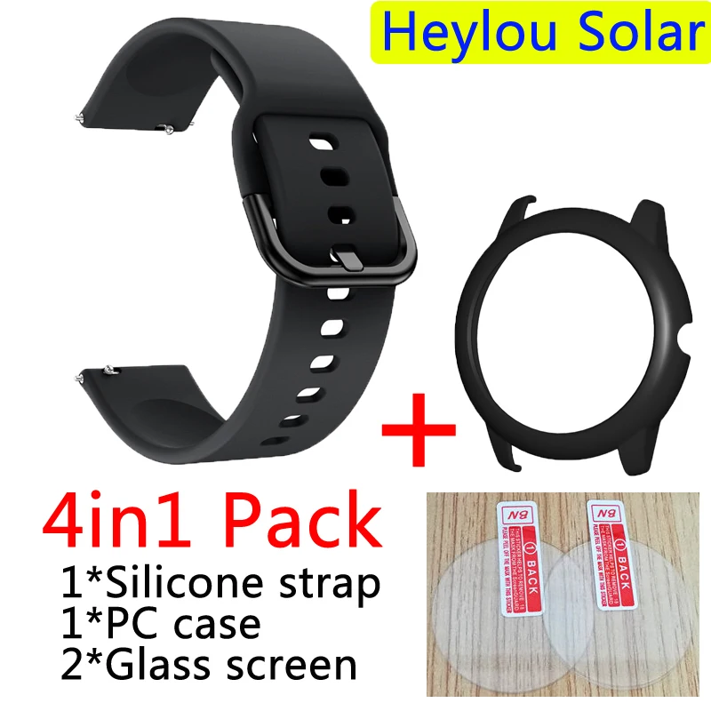 4 в 1 силиконовый и пластиковый чехол для смарт часов Haylou Solar LS05|Смарт-аксессуары| |