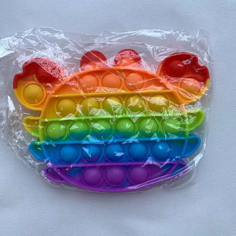

Радужная пузырьковая игрушка-антистресс с животными, сенсорные игрушки для аутизма, сжималка для снятия стресса, мини-игрушки, игра, игрушк...
