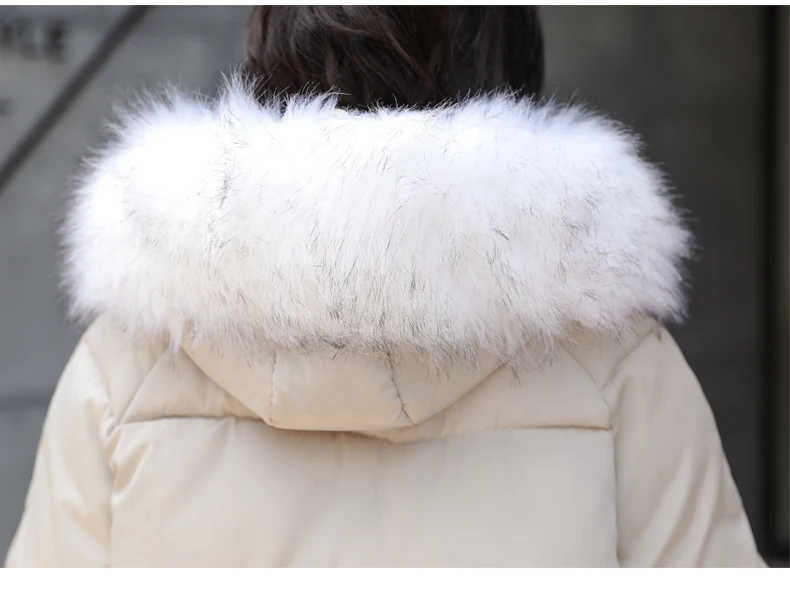 

Womens Winter Jackets And Coats Nice Parkas For Women Black Colors Wadded Jackets Warm Outwear With A Hood Large Faux Fur Collar