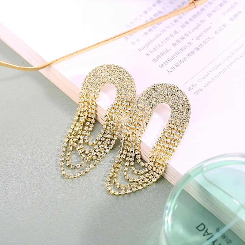 Модные круглые длинные серьги с кисточками для женщин индийские ювелирные