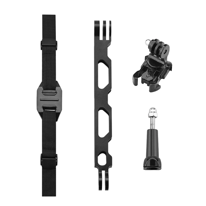 

Adjustable Vented Helmet Strap Mount Compatible with Go Pro Hero 10/9/8/7/6/5 OsmoAction Mountain Cycling Accessories