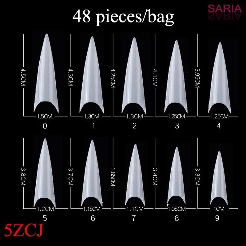 48 штук товара тонкая лестница в форме миндаля с длинным наконечником короткая