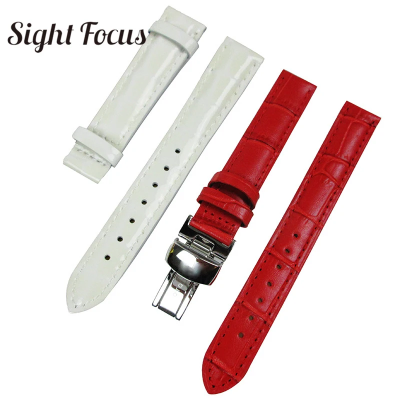 Белые красные женские ремешки для часов 1853 Tissot Dressport T050 T099 14 мм 16 18 ремни