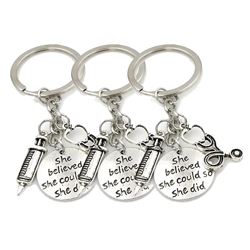 Шприц брелок стетоскоп для ключей докторская медсестры медицинский студент