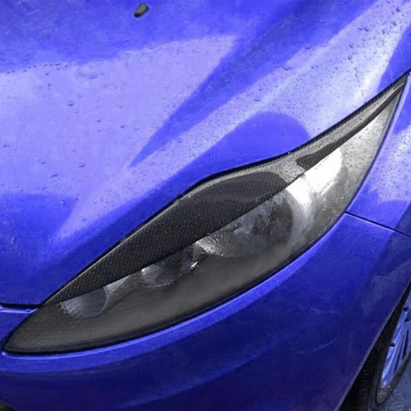 CITALL подходит для Ford Fiesta MK7 2008 2009 2010 2011 2012 углеродное волокно фары век бровей крышка отделка стикер