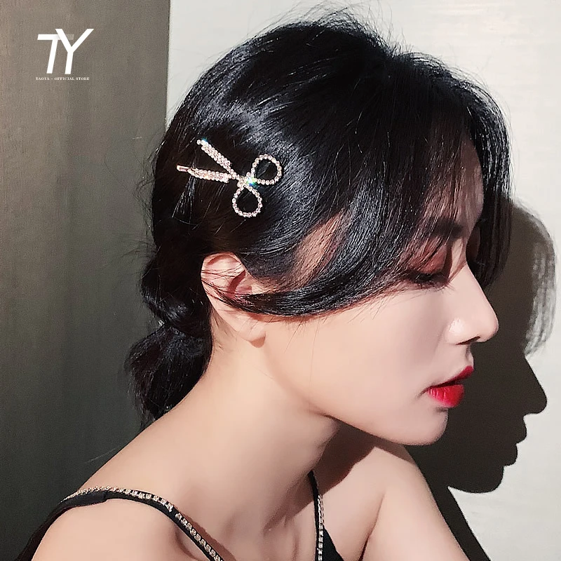 Креативные блестящие ножницы сексуальный зажим головной убор заколка для волос