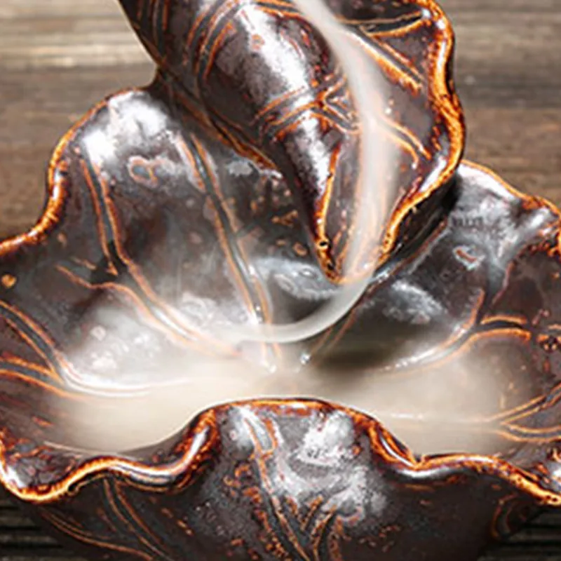 Ладан-n-Wish глазурованный ладан лотоса держатель обратного потока Insence горелка