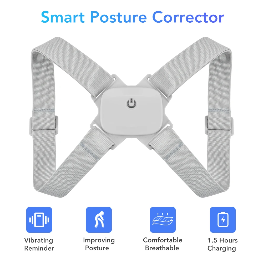 

Adjustable Smart Intelligent Posture Corrector Vibration Back Posture Brace Trainer Pain Relief Upper Back Brace Health Care New