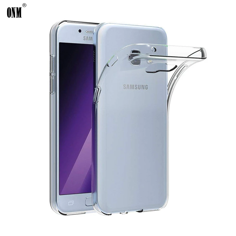 Чехол для samsung Galaxy A3 A5 A7 2017 термополиуретановый Силиконовый прочный чистый мягкий