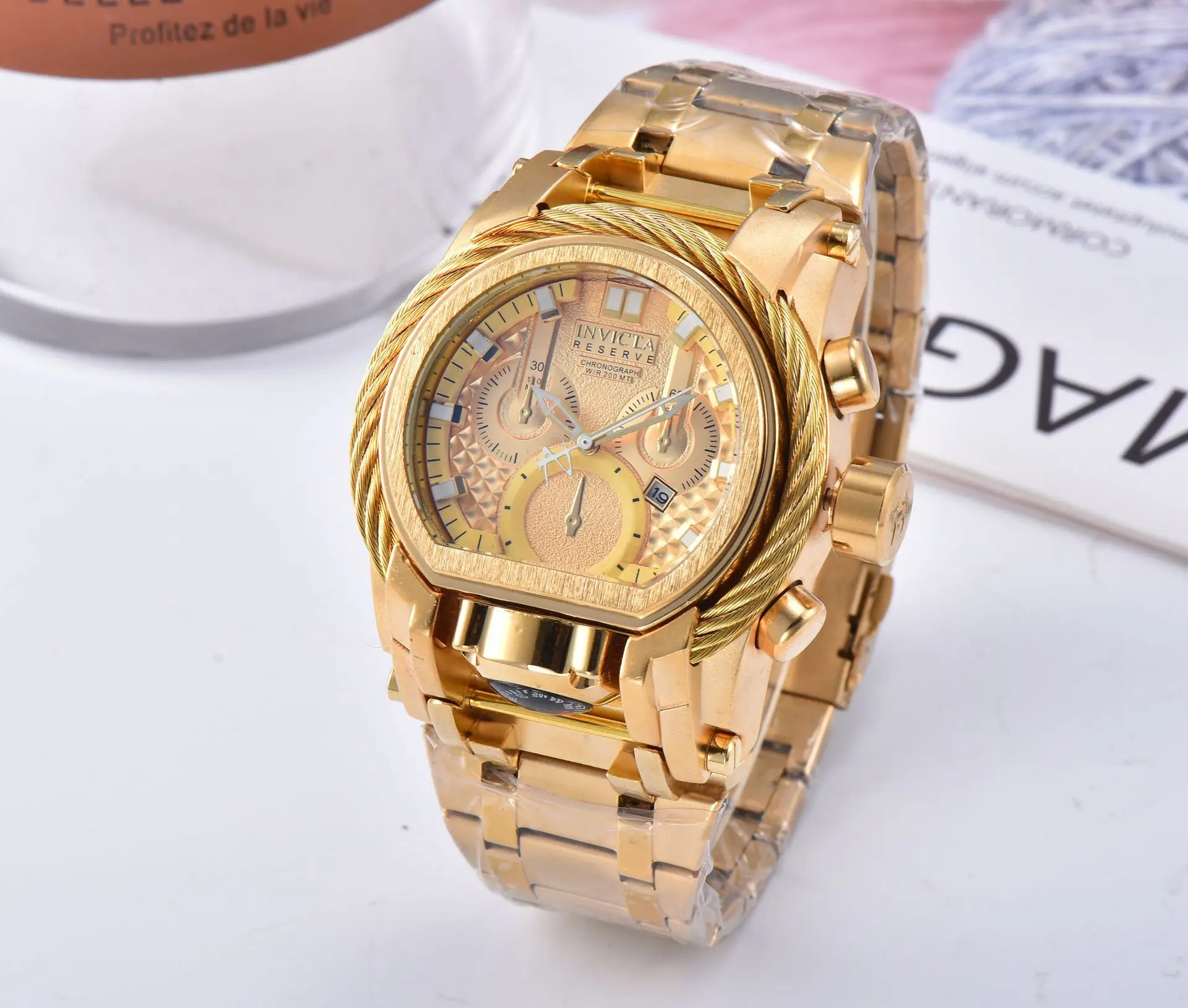 

2020 new incta large dial steel with wind wheel rotatable watch