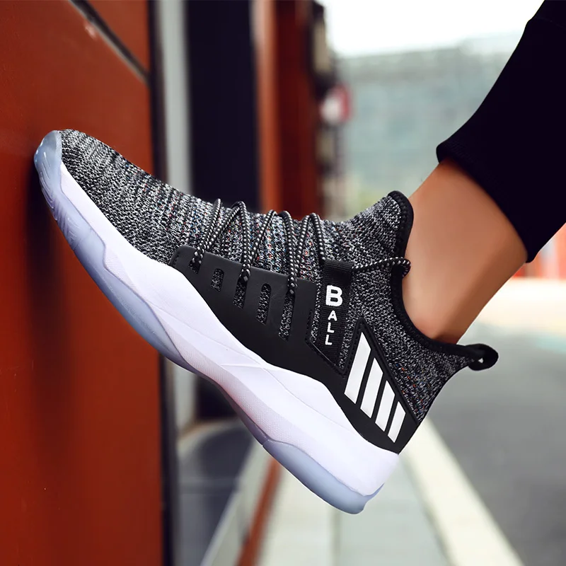 High Top Men Sport Shoes Basketball Sneakers Light Outdoor Footwear Breathable Anti-slip Rebound Gym Ankle Boots for | Обувь