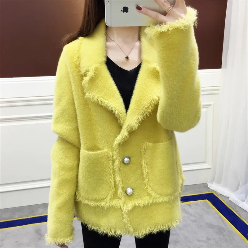 Новинка осени 2019 имитация бархата с кисточками Женский шикарный свободный