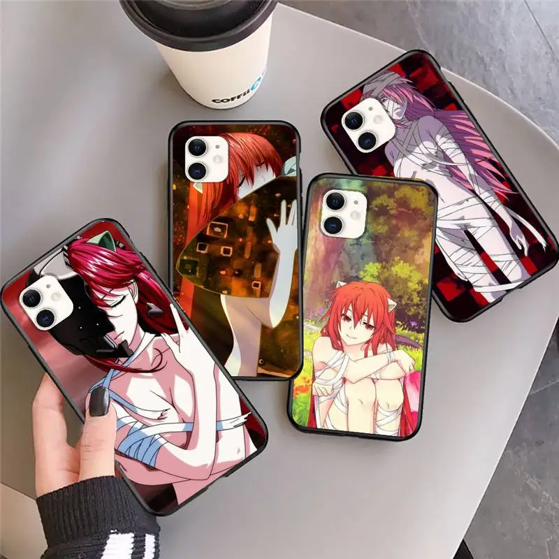 

Anime Elfen Lied Phone Case For iphone 12 11Pro Max 11 XR XS Max X 8 7 6 6S Plus 5 5S SE 2020 soft Cover Shell