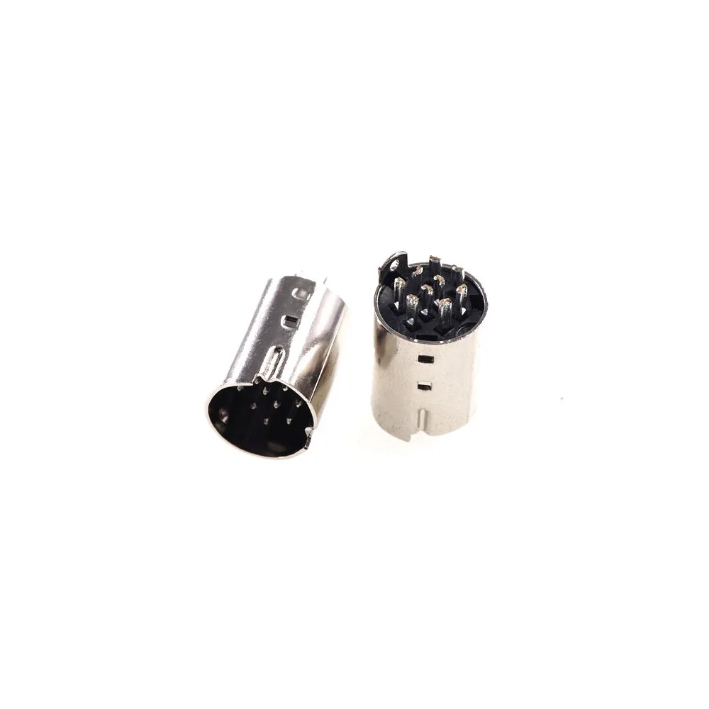 1000pcs Din Plug Male Connector 9 Pin Wire Solder Injection Rating 1A 110V 2A 12V Mini Circular DIN Stamped Cable Mount | Обустройство