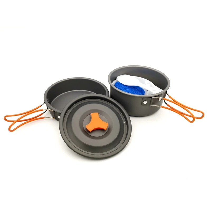 

Outdoor Camping Cookware Aluminum Alloy Camping Portable Pot Cookware Set for Hiking Backpacking Travel Picnic