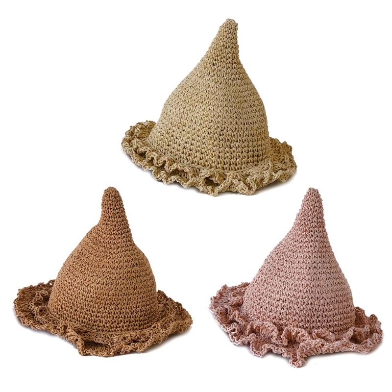 

Летняя детская соломенная шляпа, модная однотонная дорожная шляпа от солнца для мальчиков и девочек, солнцезащитные шляпы