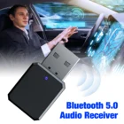 Аудиоприемник KN318, Bluetooth 5,1, два выхода, AUX, USB, стерео, автомобильный, громкая связь, встроенный микрофон, микрофон, беспроводной адаптер