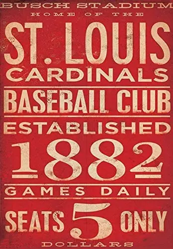 

TIN Sign St. Louis Cardinals Card Metal Decor Art Baseball Shop Store A89 Tin Sign 7.8inch11.8inch