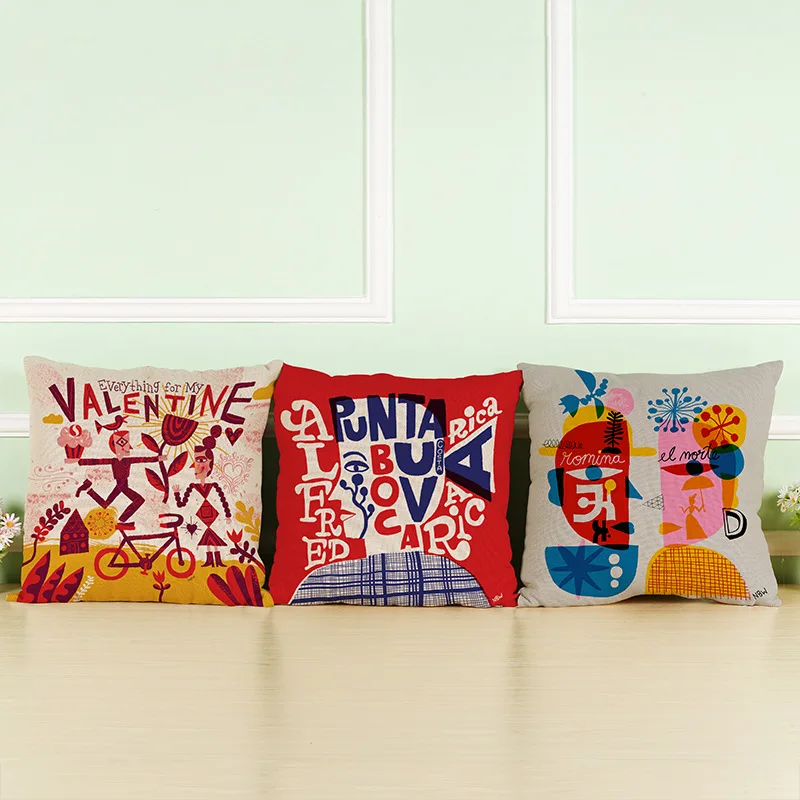 Чехол для подушки разноцветный чехол с абстрактным принтом украшение спальни