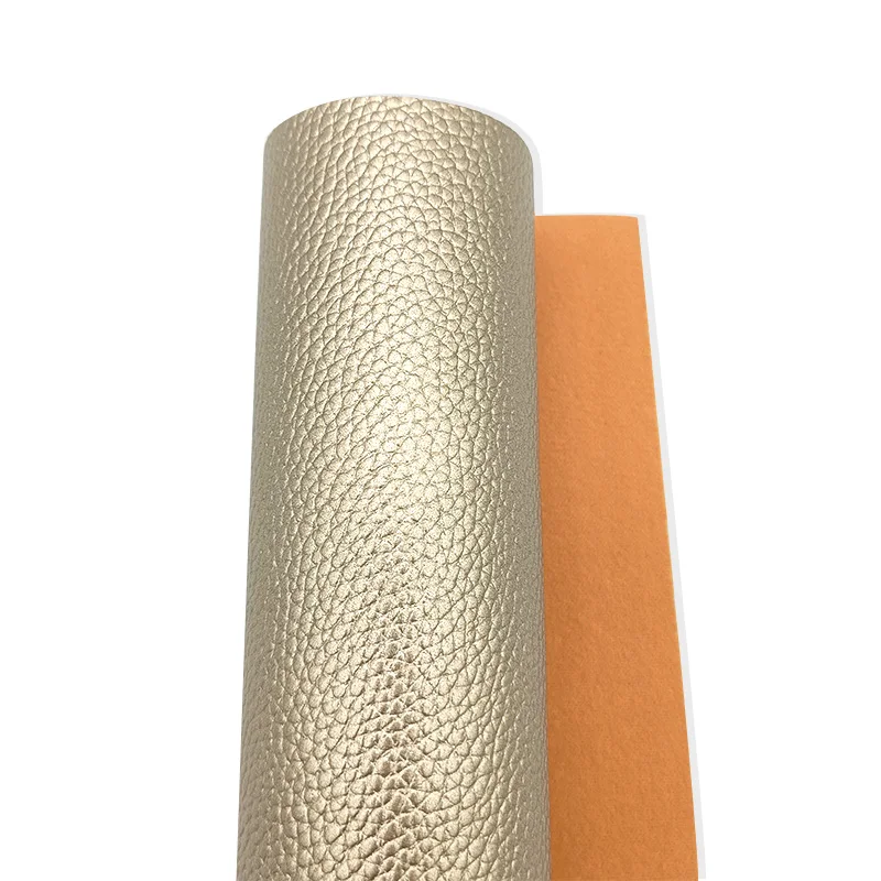 

A4 Light Color Litchi Texture Soft PU Embossed Faux Synthetic Leather Sewing Furniture Fabric Velvet Needlework Textile Bow