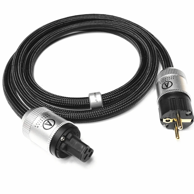 Высококачественная Серебристая акустика PROTEUS 14 силовой кабель переменного тока