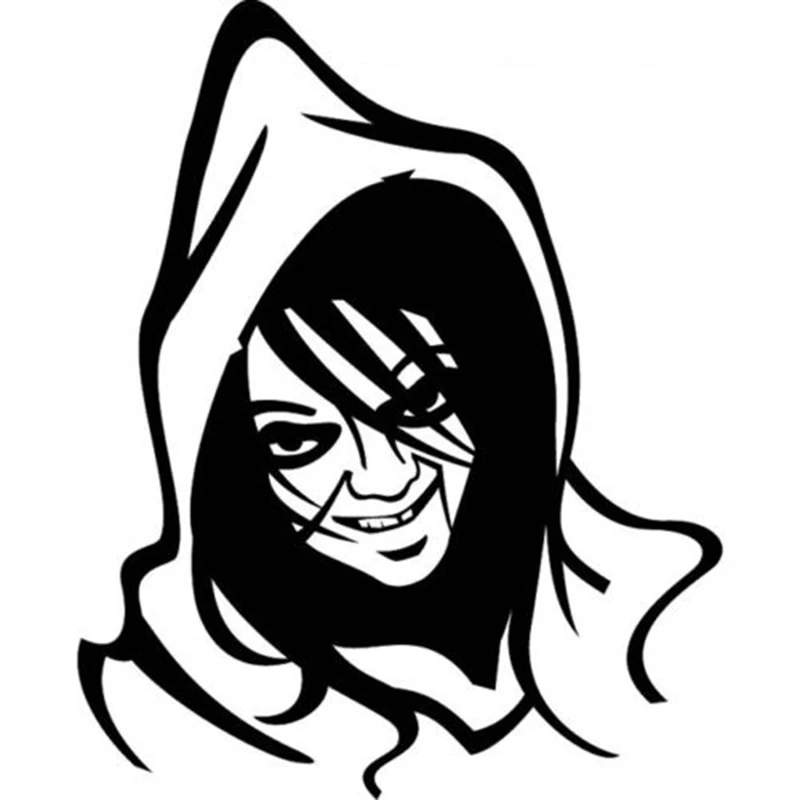 

Scary Face With Hood Creative Classic Car Decal Sticker