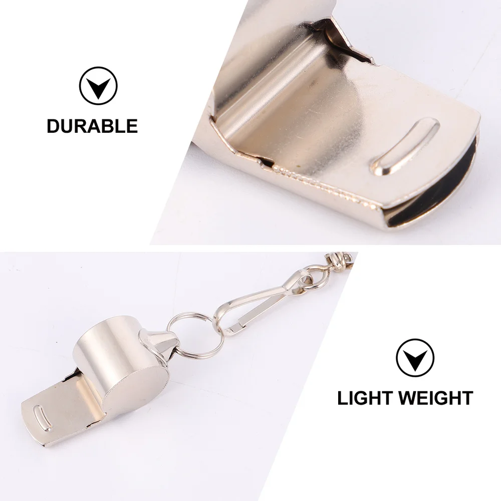 

6pcs Stainless Steel Whistle Soccer Whistles for School Sports Emergency
