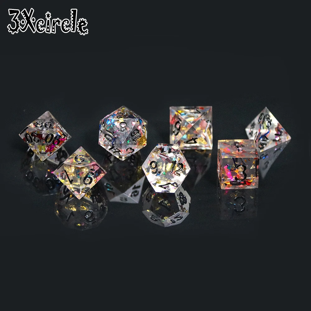 Высшее качество ручная работа красочные острые края и красивые игральные кости