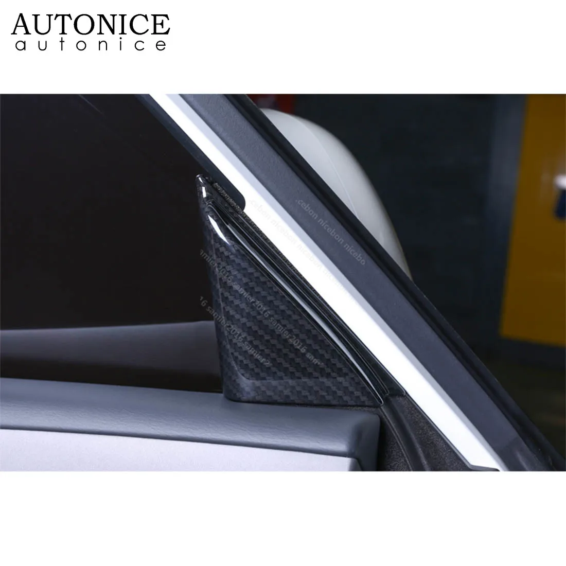 Цветная накладка из углеродного волокна на дверную колонку звуковое кольцо