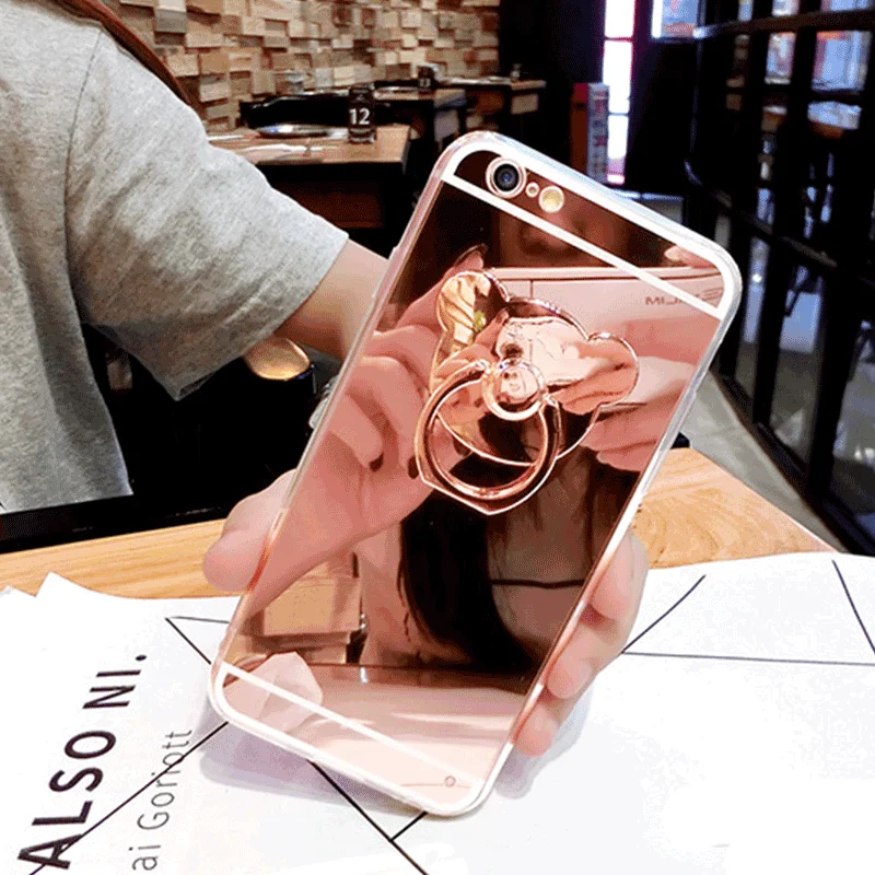Для Huawei P20 P30 Honor 7A 7C 8A 8C 8X 9 10 Lite 2019 Nova 3 3i 3e 4 4e 5i мультяшный медведь зеркальный чехол с