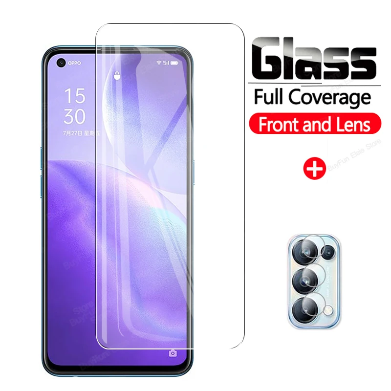 

Закаленное стекло 2 в 1 для Oppo Reno5 5G объектив камеры и Защитное стекло для экрана Reno 5 5G 6,43 ''защитное стекло 9H пленка