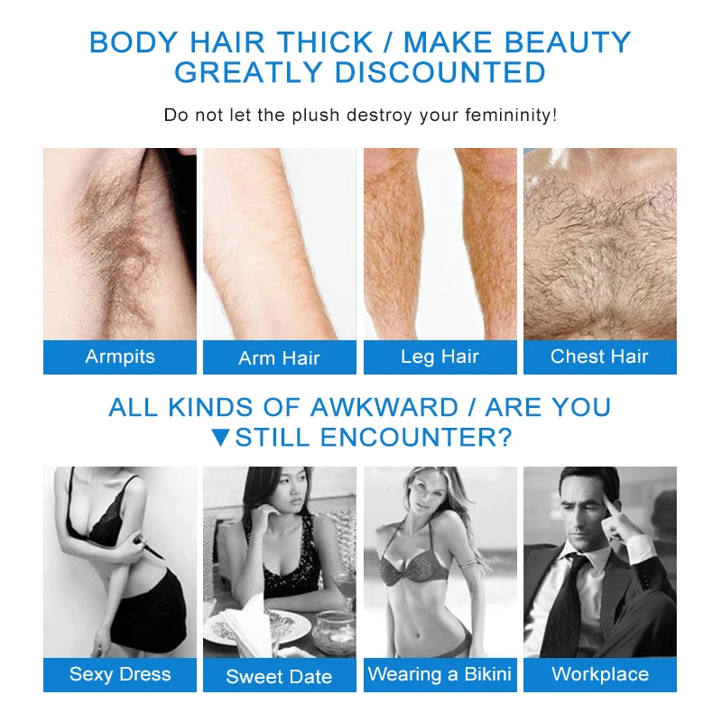 Мощный крем для удаления волос Alliwise 50 г депиляция тела бороды бикини ног подмышек