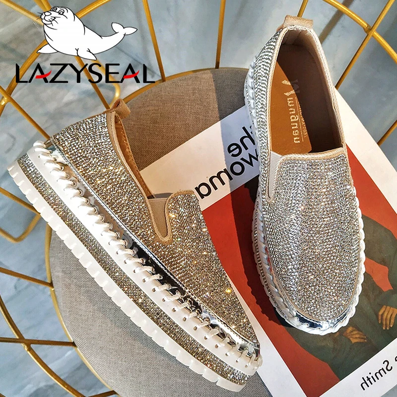 LazySeal с украшением в виде кристаллов бриллиантов Женские туфли лодочки шикарные