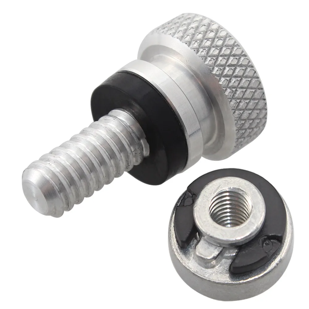 Хромированное мини заднее сиденье на крыле винт Серебряная гайка номерной знак