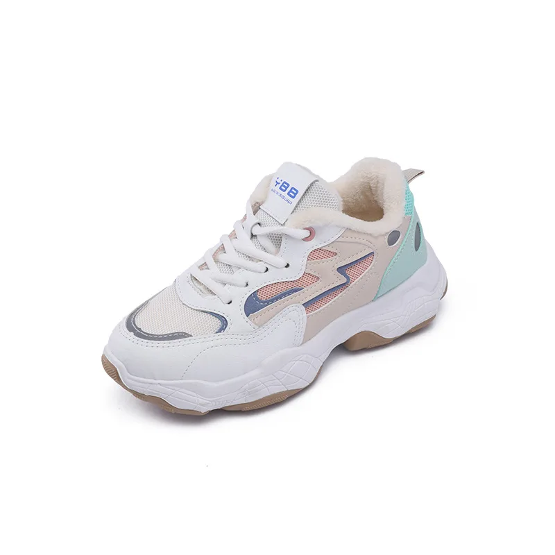 Yalnn/женская модная обувь меховые кроссовки повседневная зимние женские на