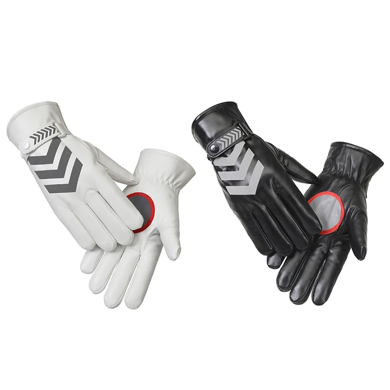 Уличные командные перчатки зимние теплые и бархатные плотные Светоотражающие