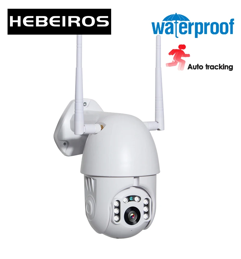 Водонепроницаемая наружная беспроводная IP PTZ камера Hebeiros HD 2MP 1080P IP66 Onvif с