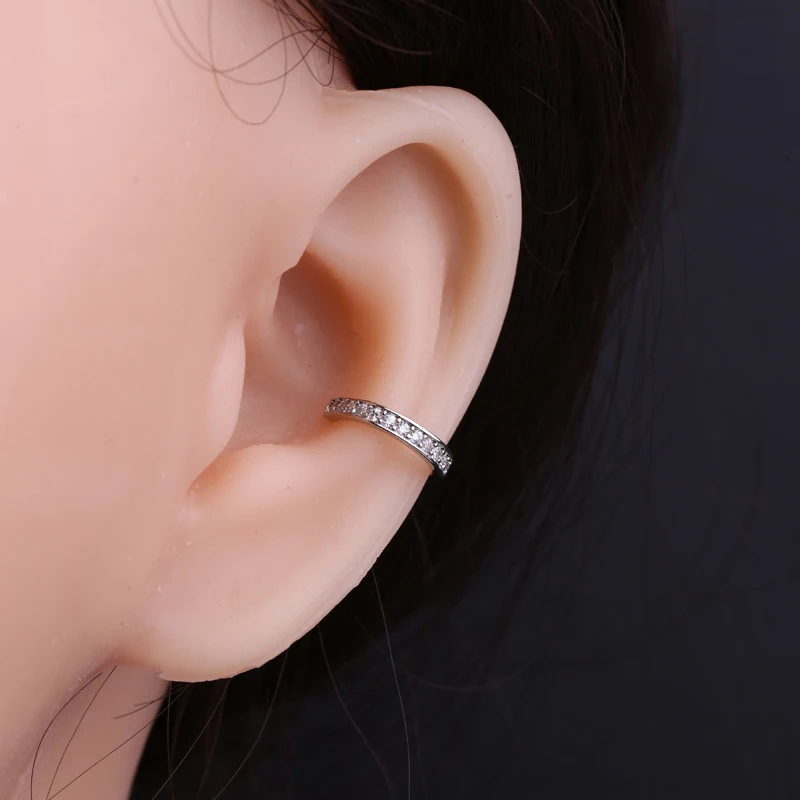 

UNNAIER diamond-studded ear bone clip ear clip without pierced female high-end sense of 2021 new trendy simplicity cold wind