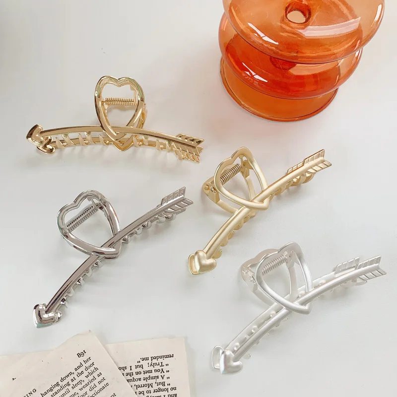 

2021 New Women Elegant Gold Hollow Geometric Metal Hair Claw Vintage Hair Clips Headband Hairpin Hair Crab Hair Accessories