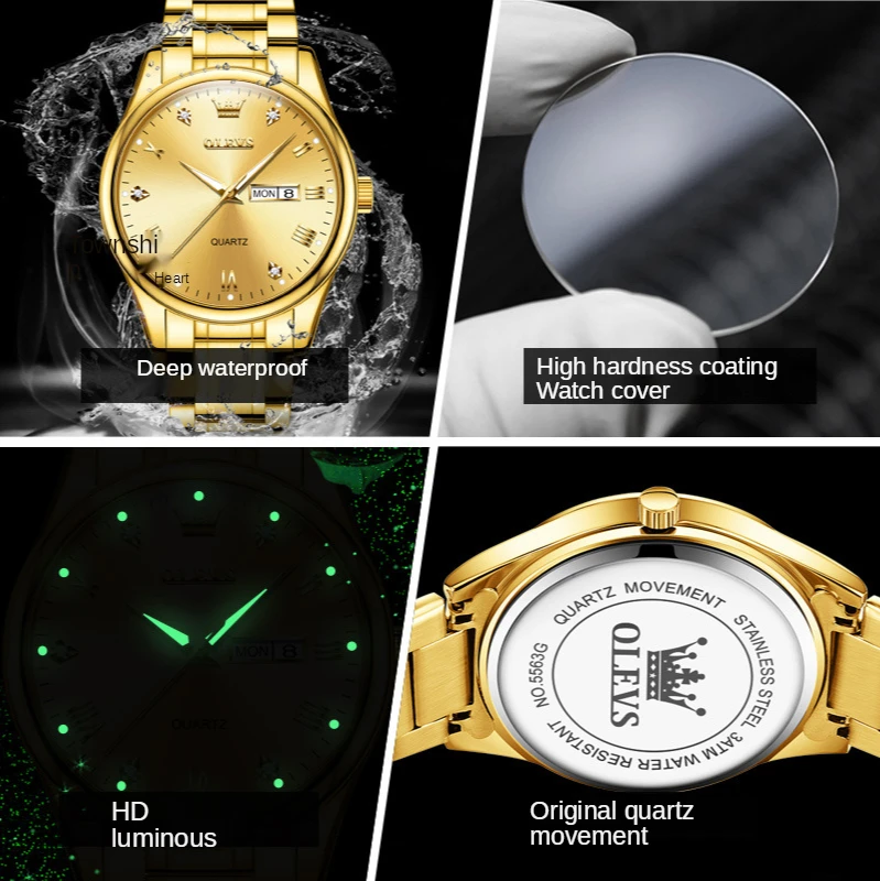 Business Watch Tyrant Gold Inlaid Diamond British Watch Waterproof Luminous Business Men's Watch Men's Watch enlarge