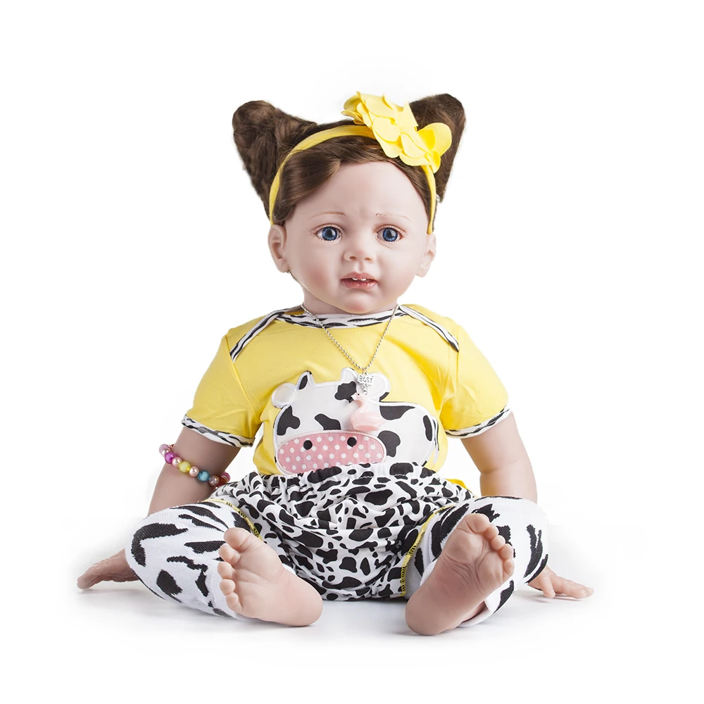 60 см новый силиконовый Возрожденный ребенок кукла игрушки принцесса Like Alive Bebe
