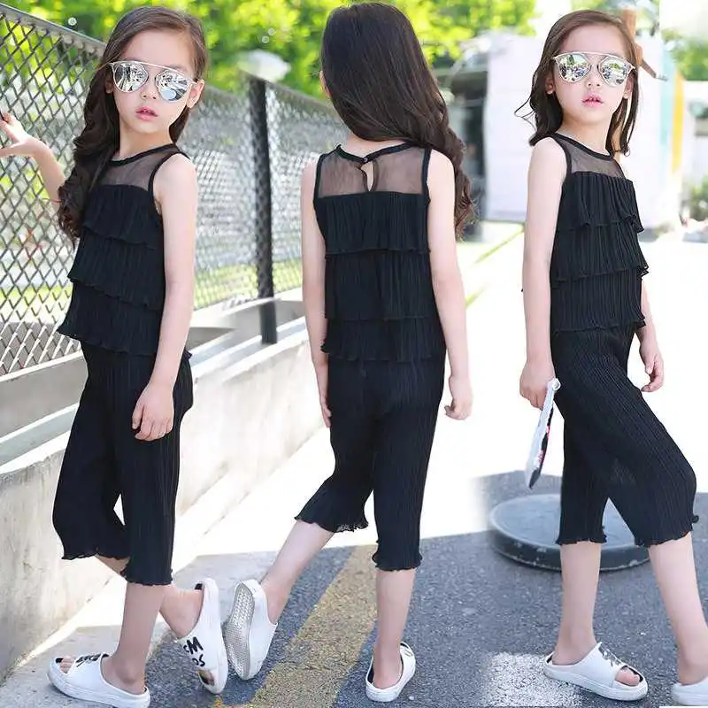 Детский комплект одежды для крупных девочек 2020 летняя одежда детей модная и
