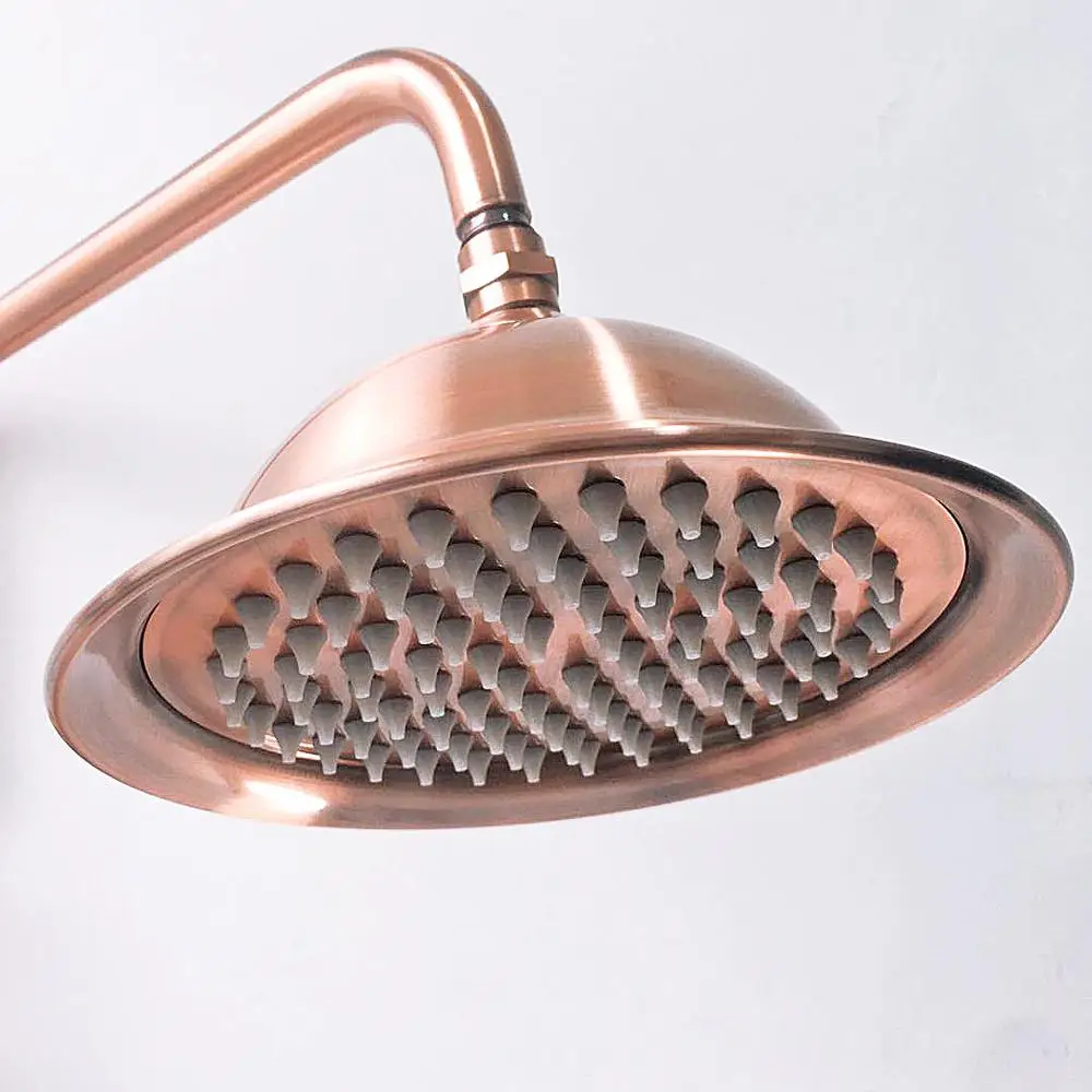 Античная красная медная насадка для душа 8 дюймов Круглая с дождевой насадкой