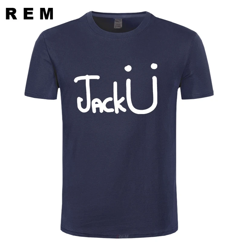 Jack U T Shirt Men New Summer Fashion shirts Diplo Hipster Short Sleeve Cotton Hip Hop T-shirts | Мужская одежда