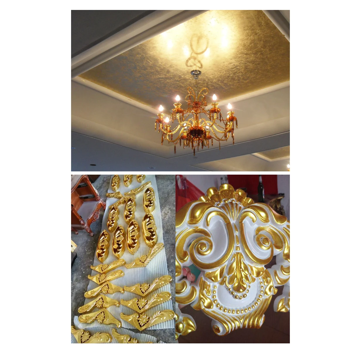 100 листов Декоративные Золотые листы для мебели | Дом и сад